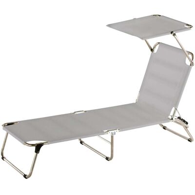 Fiam, Amigo Sonnenliegeaufsatz grau Aluminium/Textilene Fiam, Amigo Sonnenliegeaufsatz grau Aluminium/Textilene
