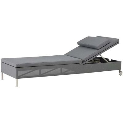 Cane-line, Rest Sunbed Single inkl. grauem Natté Kissenset Cane-line, Rest Sunbed Single inkl. grauem Natté Kissenset