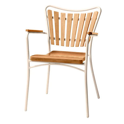 Cinas, Ellen Armlehnstuhl sandgrau / Teak Cinas, Ellen Armlehnstuhl sandgrau / Teak