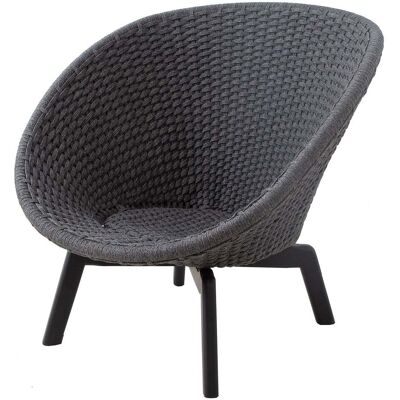 Cane-line, Peacock Lounge Chair W/Black Teak Beine Indoor Cane-line, Peacock Lounge Chair W/Black Teak Beine Indoor