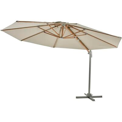 Brafab, Luzzi Hängesonnenschirm Ø350 cm Light grey/khaki Brafab, Luzzi Hängesonnenschirm Ø350 cm Light grey/khaki
