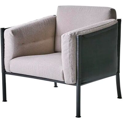 Brafab, DELUX-Sessel - Teddy Beige/Schwarz Brafab, DELUX-Sessel - Teddy Beige/Schwarz