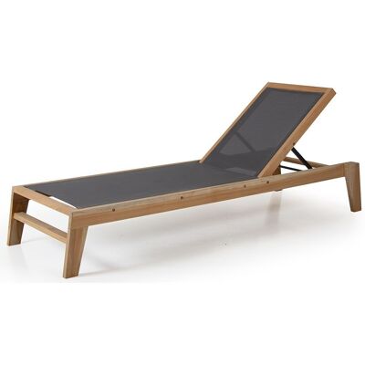 Brafab Elati Lounge-Bett - Teak/Textilene Brafab Elati Lounge-Bett - Teak/Textilene