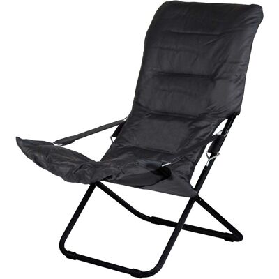 Fiam, Fiesta Liegestuhl schwarzes Leder Fiam, Fiesta Liegestuhl schwarzes Leder
