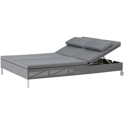 Cane-line, Rest Sunbed Double inkl. grauem Natté Kissenset Cane-line, Rest Sunbed Double inkl. grauem Natté Kissenset