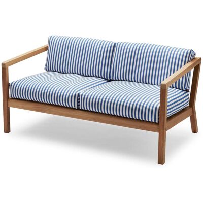 Skagerak, Virkelyst 2 Sitzer Seeblau gestreift Teak Skagerak, Virkelyst 2 Sitzer Seeblau gestreift Teak