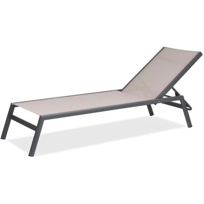 Fiam, Ocean Sonnenliege anthrazit/taupe Aluminium Fiam, Ocean Sonnenliege anthrazit/taupe Aluminium