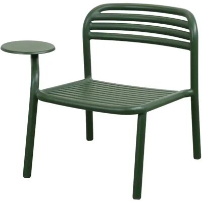 Cane-line, Bliss loungesessel m/beistelltisch rechts Dark green, aluminium Cane-line, Bliss loungesessel m/beistelltisch rechts Dark green, aluminium
