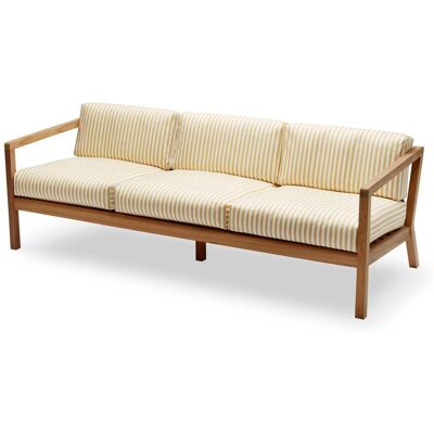 Skagerak, Virkelyst 3 Sitzer Sofa Golden Yellow Stripe Teak Skagerak, Virkelyst 3 Sitzer Sofa Golden Yellow Stripe Teak