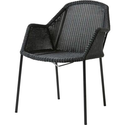 Cane-line Outdoor Breeze Schwarzer Gartenstuhl - Gartentisch Cane-line Outdoor Breeze Schwarzer Gartenstuhl - Gartentisch