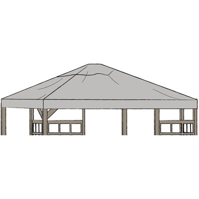 Brafab, Hov Pavillondach 350x350 cm grau Brafab, Hov Pavillondach 350x350 cm grau