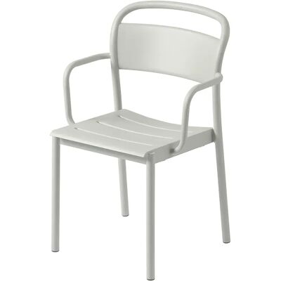 Muuto Linear Stahlarmlehnstuhl - Stapelbar, Outdoor, Grau Muuto Linear Stahlarmlehnstuhl - Stapelbar, Outdoor, Grau