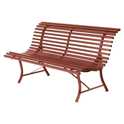 Fermob Louisiane Gartenbank - rot - 150 x 80 x 72 cm - Gartenbank Fermob Louisiane Gartenbank - rot - 150 x 80 x 72 cm - Gartenbank