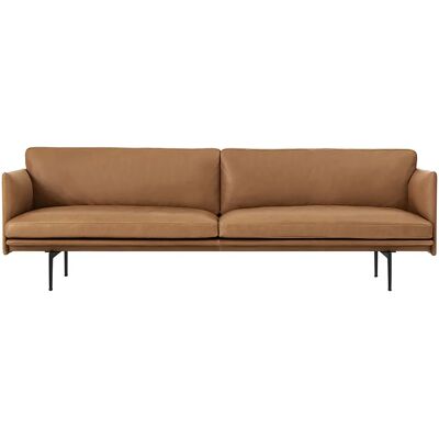 Muuto Outline Couch - Cognac Leder - 3-Sitzer - Modernistisches Design Muuto Outline Couch - Cognac Leder - 3-Sitzer - Modernistisches Design