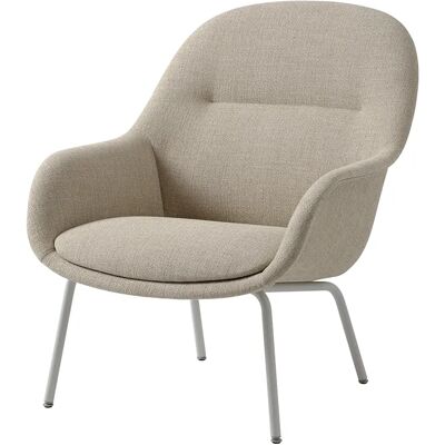 Muuto, Fiber Soft Lounge Armchair Tube Base - Ecriture 240 Grey Muuto, Fiber Soft Lounge Armchair Tube Base - Ecriture 240 Grey