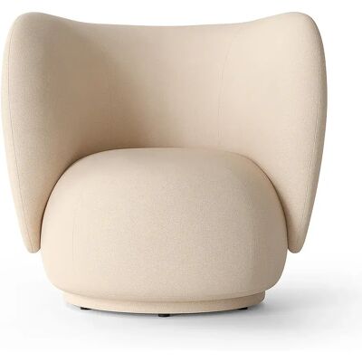 Ferm Living RICO Loungestuhl - Off White - Komfort & Drehfunktion Ferm Living RICO Loungestuhl - Off White - Komfort & Drehfunktion