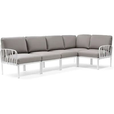 Nardi, Komodo 5 Ecksofa Weiß - Grigio Nardi, Komodo 5 Ecksofa Weiß - Grigio