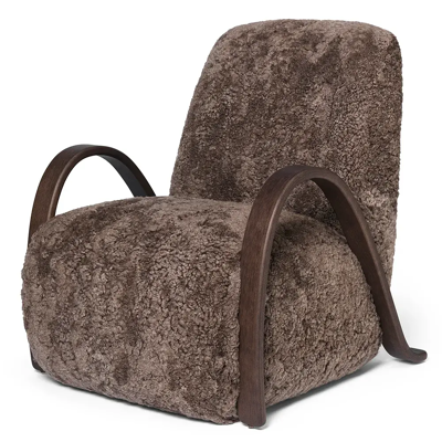Ferm Living, Buur Sessel Sheepskin - Dark Stained/Sahara Ferm Living, Buur Sessel Sheepskin - Dark Stained/Sahara