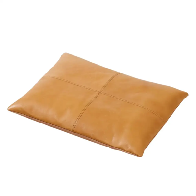 Cinas, Rib kissenhocker Braunes Leder Cinas, Rib kissenhocker Braunes Leder
