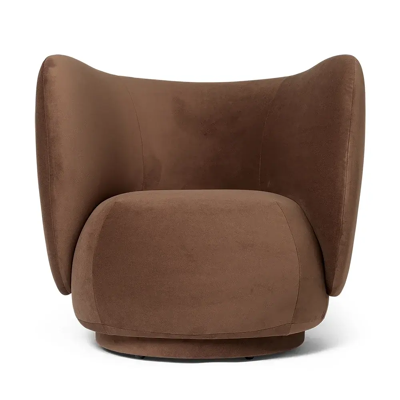 Ferm Living, Rico Lounge sessel Rich Velvet - Soft brown Ferm Living, Rico Lounge sessel Rich Velvet - Soft brown