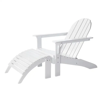 Cinas, Adirondack Sessel inkl. Hocker weiß Cinas, Adirondack Sessel inkl. Hocker weiß