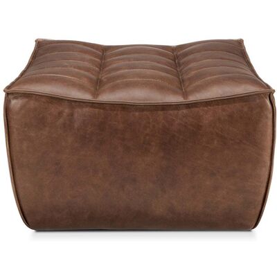 Ethnicraft, N701 Hocker - Kastanienbraunes Leder Ethnicraft, N701 Hocker - Kastanienbraunes Leder