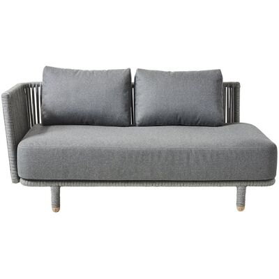 Cane-line Outdoor Moments 2-Pers Sofa Rechtsmodul - Grau Cane-line Outdoor Moments 2-Pers Sofa Rechtsmodul - Grau