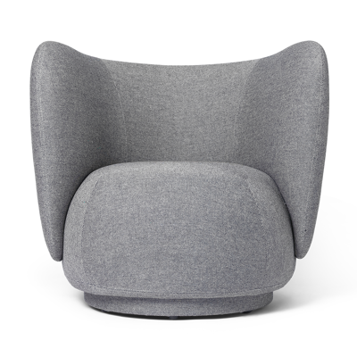 Ferm Living, Rico Lounge sessel Main Line Flax - Navy Ferm Living, Rico Lounge sessel Main Line Flax - Navy