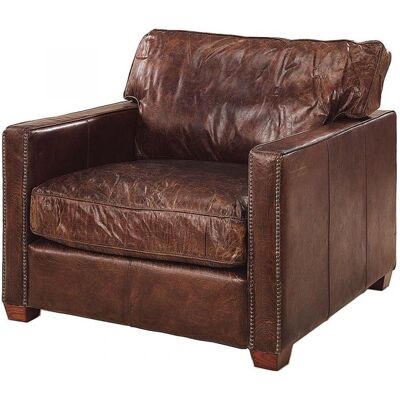 Artwood, Viscount Leder Vintage Zigarren-Sessel Artwood, Viscount Leder Vintage Zigarren-Sessel