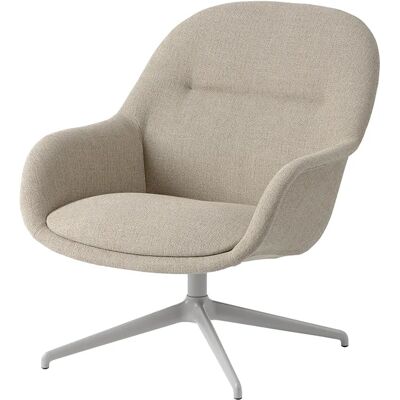 Muuto, Fiber Soft Lounge Armchair Swivel Base - Ecriture 240 Grey Muuto, Fiber Soft Lounge Armchair Swivel Base - Ecriture 240 Grey