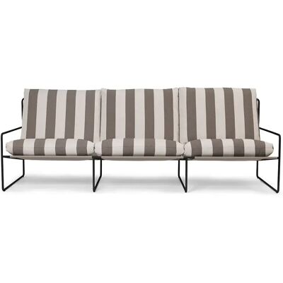 Ferm Living, Desert 3-Sitzer Sofa Stripe Black/Chocolate Ferm Living, Desert 3-Sitzer Sofa Stripe Black/Chocolate