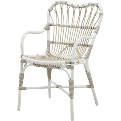 Sika Design, Margret Sessel Rattan weiß / beige Sika Design, Margret Sessel Rattan weiß / beige