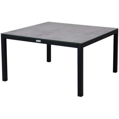 Brafab, Belfort Couchtisch schwarz/grau Aluminium 90x90 3D bedruckte Glasplatte Brafab, Belfort Couchtisch schwarz/grau Aluminium 90x90 3D bedruckte Glasplatte