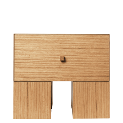 Ferm Living, Kuben Nachttisch 1x1 – Natürliches Eichenfurnier Ferm Living, Kuben Nachttisch 1x1 – Natürliches Eichenfurnier