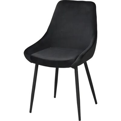 Rowico Home, Sierra Esszimmerstuhl schwarz samt Rowico Home, Sierra Esszimmerstuhl schwarz samt