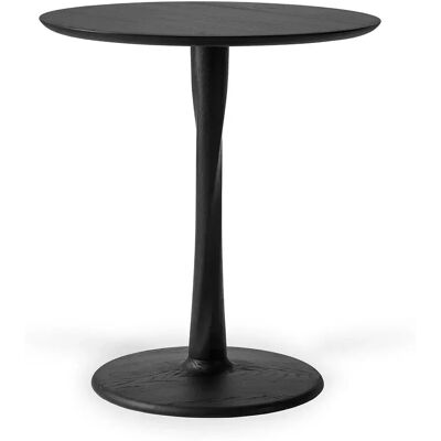 Ethnicraft, Torsions-Esstisch - Eiche lackiert - schwarz - rund 70x70 cm Ethnicraft, Torsions-Esstisch - Eiche lackiert - schwarz - rund 70x70 cm