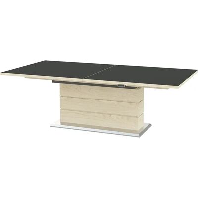 Skovby, Sm30 Esstisch 100X200-280 Cm Eiche weiß geölt / Laminat schwarz Skovby, Sm30 Esstisch 100X200-280 Cm Eiche weiß geölt / Laminat schwarz