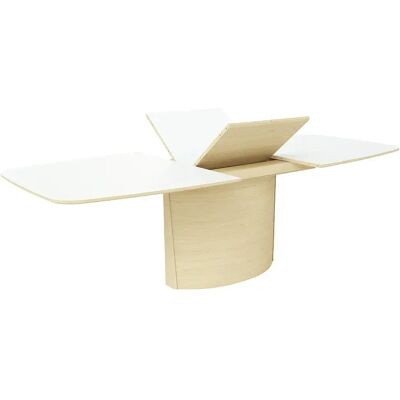 Skovby, Sm117 Tisch Eiche Weißöl/weißes Laminat 192-252X102X74Cm Skovby, Sm117 Tisch Eiche Weißöl/weißes Laminat 192-252X102X74Cm