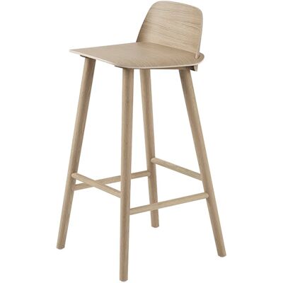 Muuto Nerd Barhocker - Natur Holz - 75cm/89cm - Skandinavisches Design Muuto Nerd Barhocker - Natur Holz - 75cm/89cm - Skandinavisches Design