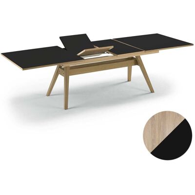 Skovby, Sm11 Tisch Eiche Weißöl/Schwarzes Nano-Laminat 183-275X100X74Cm Skovby, Sm11 Tisch Eiche Weißöl/Schwarzes Nano-Laminat 183-275X100X74Cm