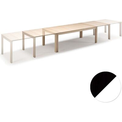 Skovby, Sm24 Tisch Eiche Schwarz Lack/Weiß Laminat 200-356(512)X100X73Cm Skovby, Sm24 Tisch Eiche Schwarz Lack/Weiß Laminat 200-356(512)X100X73Cm