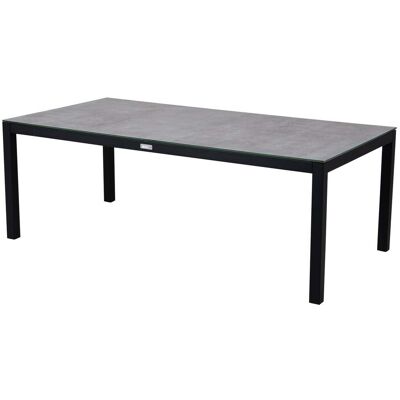 Brafab, Belfort Couchtisch schwarz/grau Aluminium 70x140 3D-gedruckte Glasplatte Brafab, Belfort Couchtisch schwarz/grau Aluminium 70x140 3D-gedruckte Glasplatte