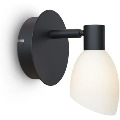 Herstal Belid Wandleuchte - Opalglas - Schwarz - G9 Herstal Belid Wandleuchte - Opalglas - Schwarz - G9
