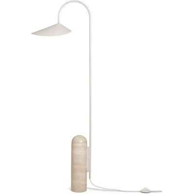 Ferm Living - Stehleuchte Arum - Beige - Travertin Sockel - Designer Trine Andersen Ferm Living - Stehleuchte Arum - Beige - Travertin Sockel - Designer Trine Andersen
