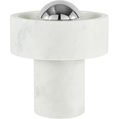 Tom Dixon Weiße Marmor tragbare Lampe - Modernes kabelloses Designerlicht Tom Dixon Weiße Marmor tragbare Lampe - Modernes kabelloses Designerlicht