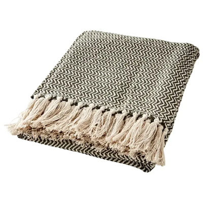 Affari of Sweden, ANNA Decke Olive green/off white Affari of Sweden, ANNA Decke Olive green/off white