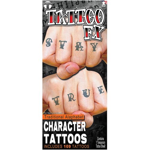 Alphabet Finger Klebetattoos