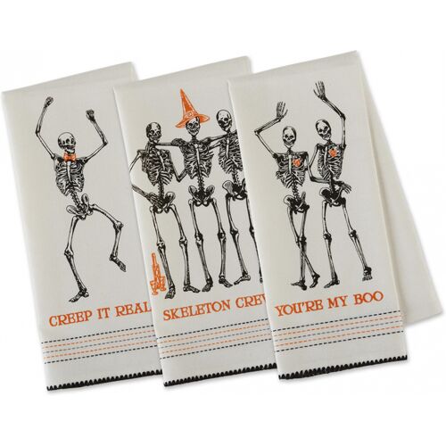 Creepy Skelette Halloween Geschirrtuch