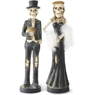 Skelett Mr & Mrs Kerzenständer 35cm Skelett Mr & Mrs Kerzenständer 35cm