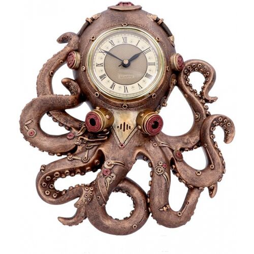 Octoclock Steampunk Oktopus Wanduhr